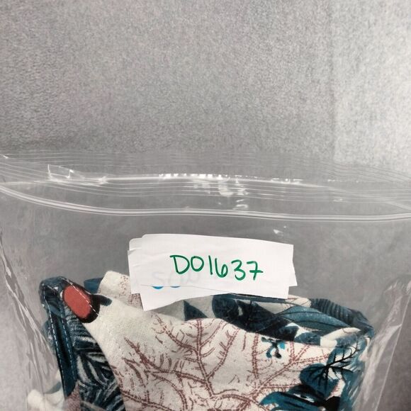 Yuguoguo Tshirt Mini Dress Womens Sz L Tan Teal Leaf Floral Print Short Sleeve - Picture 12 of 12